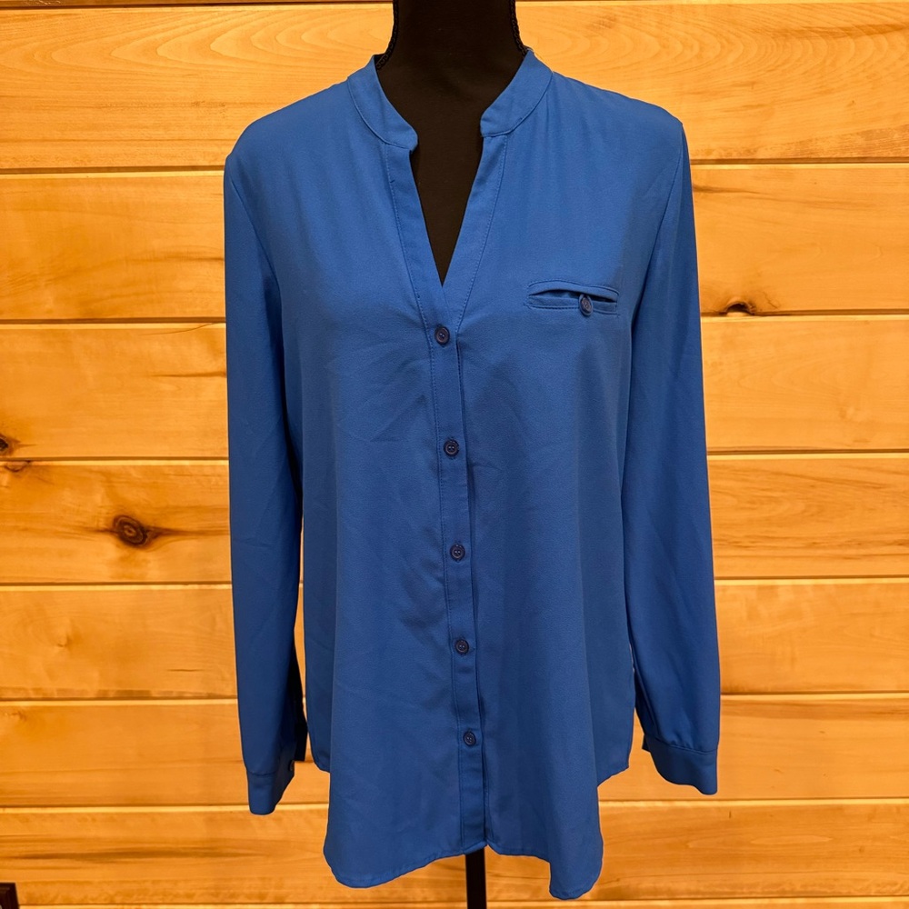 Kut from the Kloth , button down Blue Blouse - size Medium